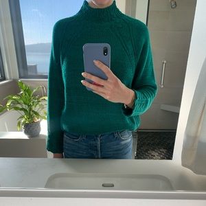 Vintage Forest Green Cable Knit Sweater